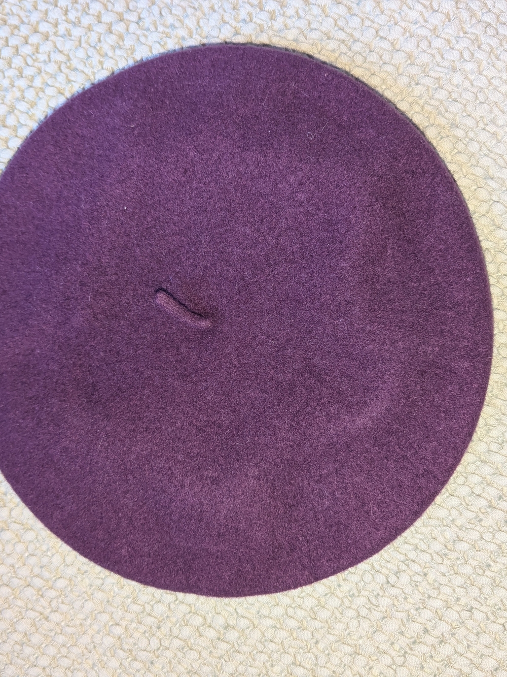 Purple Parkhurst Wool Beret, Made In Canada